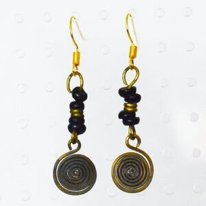 Bronze Hippie Bohemian Dangle Earrings